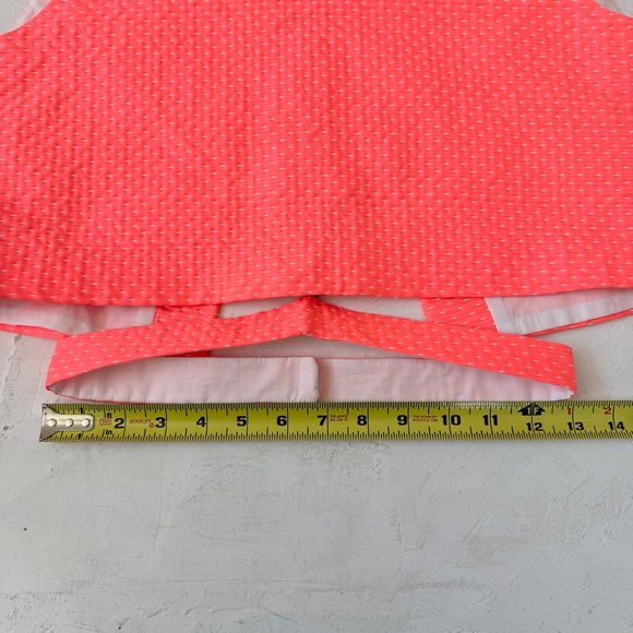 Victoria Beckham Neon Orange Sleeveless Cropped Top Matching Pencil Skirt Sz 2 - Picture 9 of 12